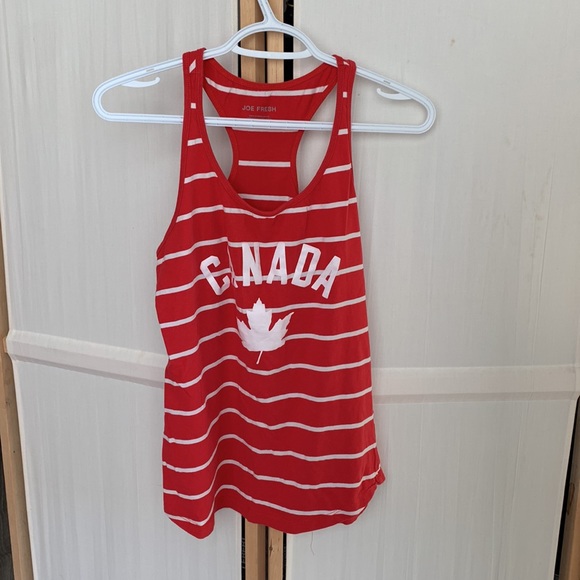 Joe Fresh, Canada flag tanks, size M - Picture 2 of 4